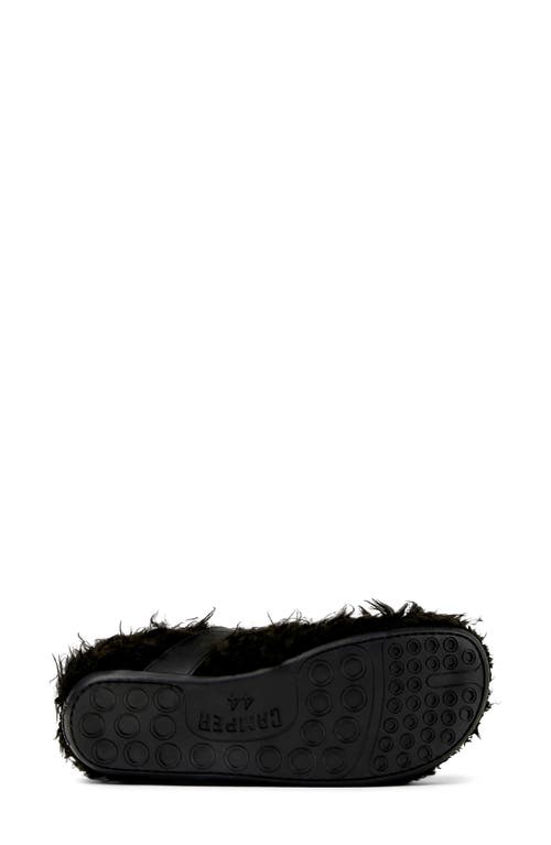 Camper Gender Inclusive Wabi Faux Fur Slipper In Black