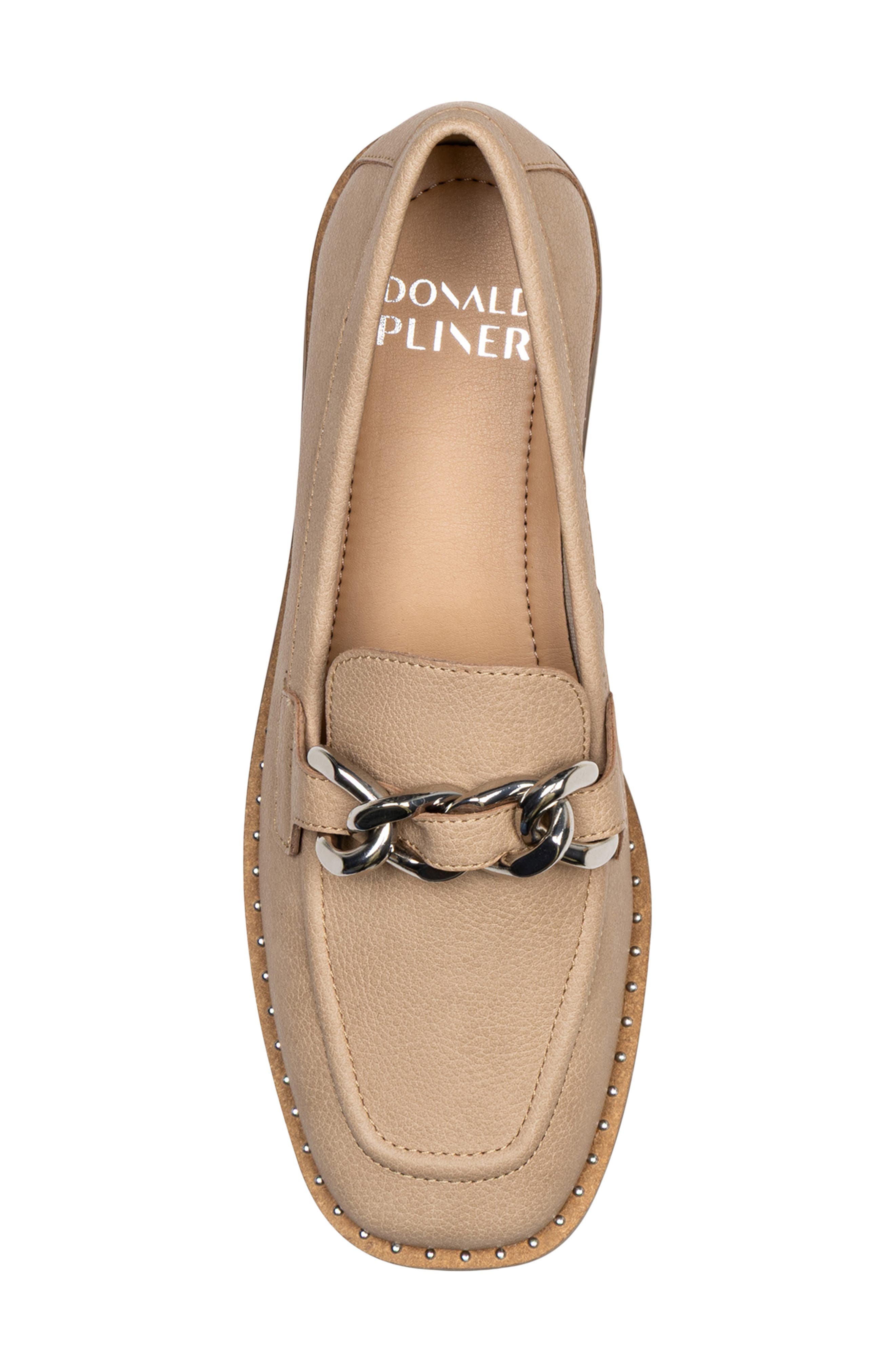 Donald Pliner Chain Loafer, Alternate, color, Almond