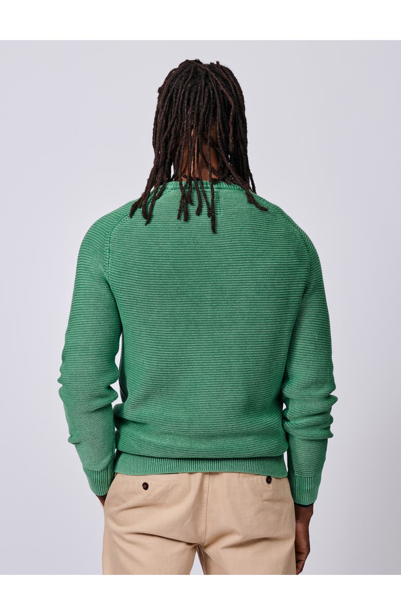 Aubin Saxilby Tuck Stitch Crew Neck Jumper, Alternate, color, Green
