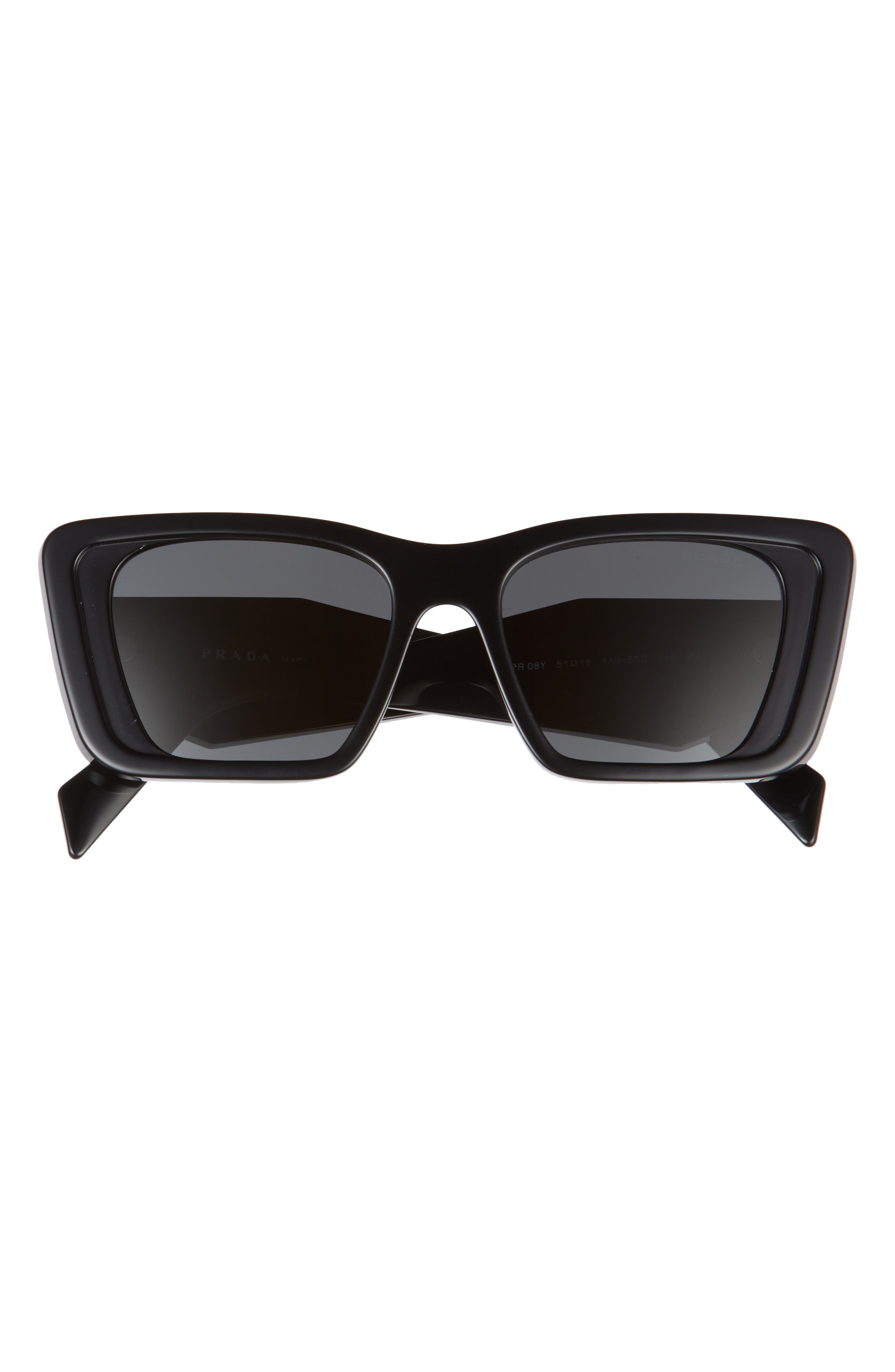 Prada 51MM Butterfly Sunglasses Black Prada 51MM Butterfly Sunglasses | Saks Fifth Avenue main image 3
