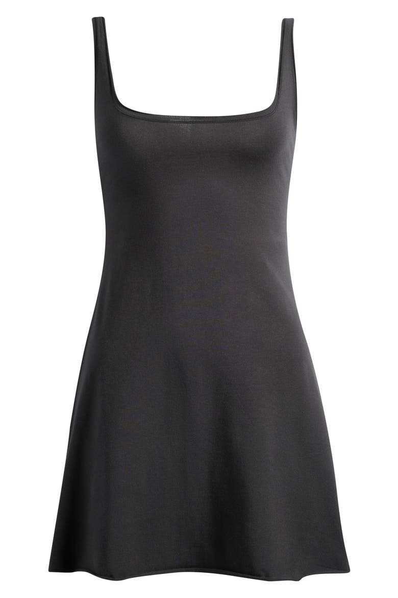 Stretch Cotton Jersey Minidress, Main, color, SOOT