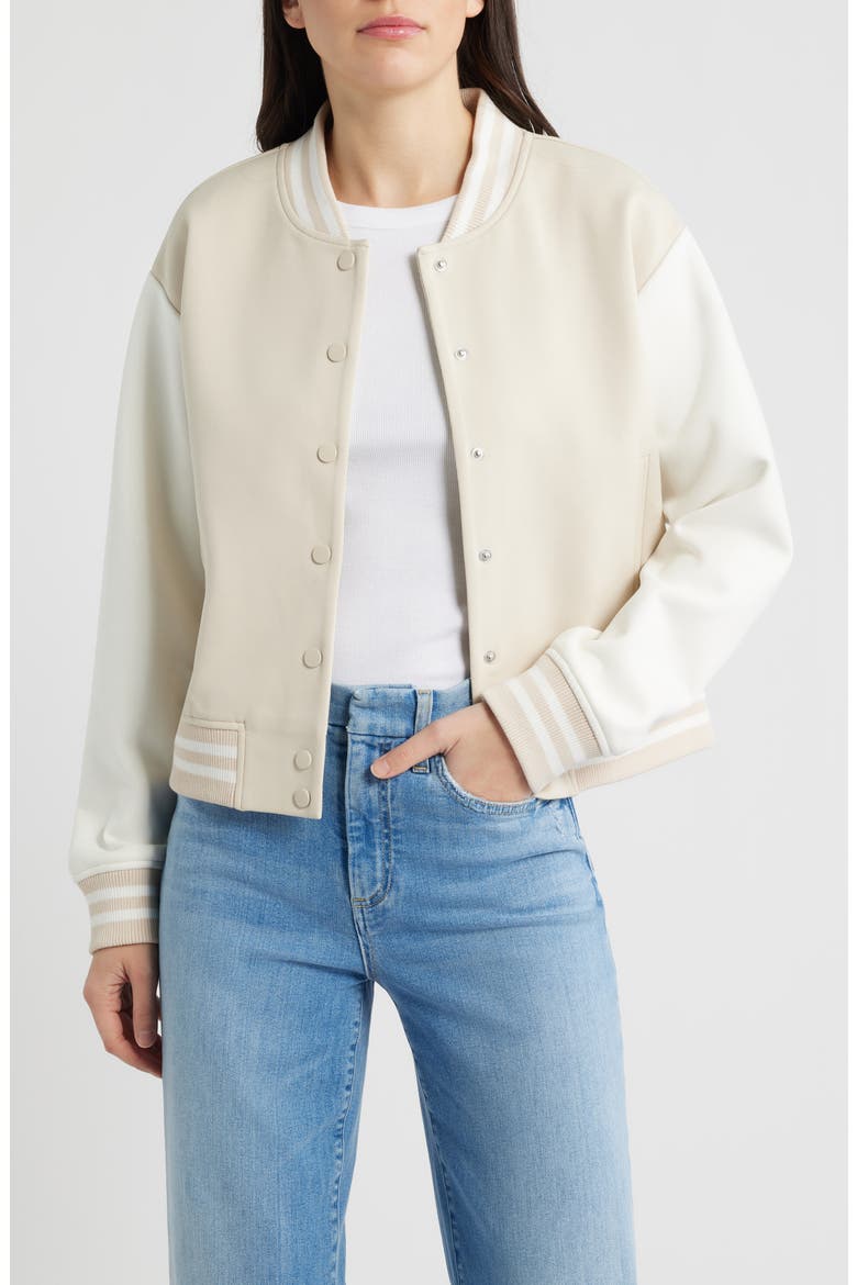 Varsity Jacket, Main, color, PEYOTE