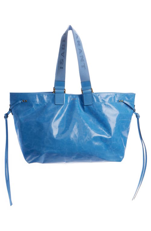 Isabel Marant Wardy Leather Shopper Tote In Cobalt