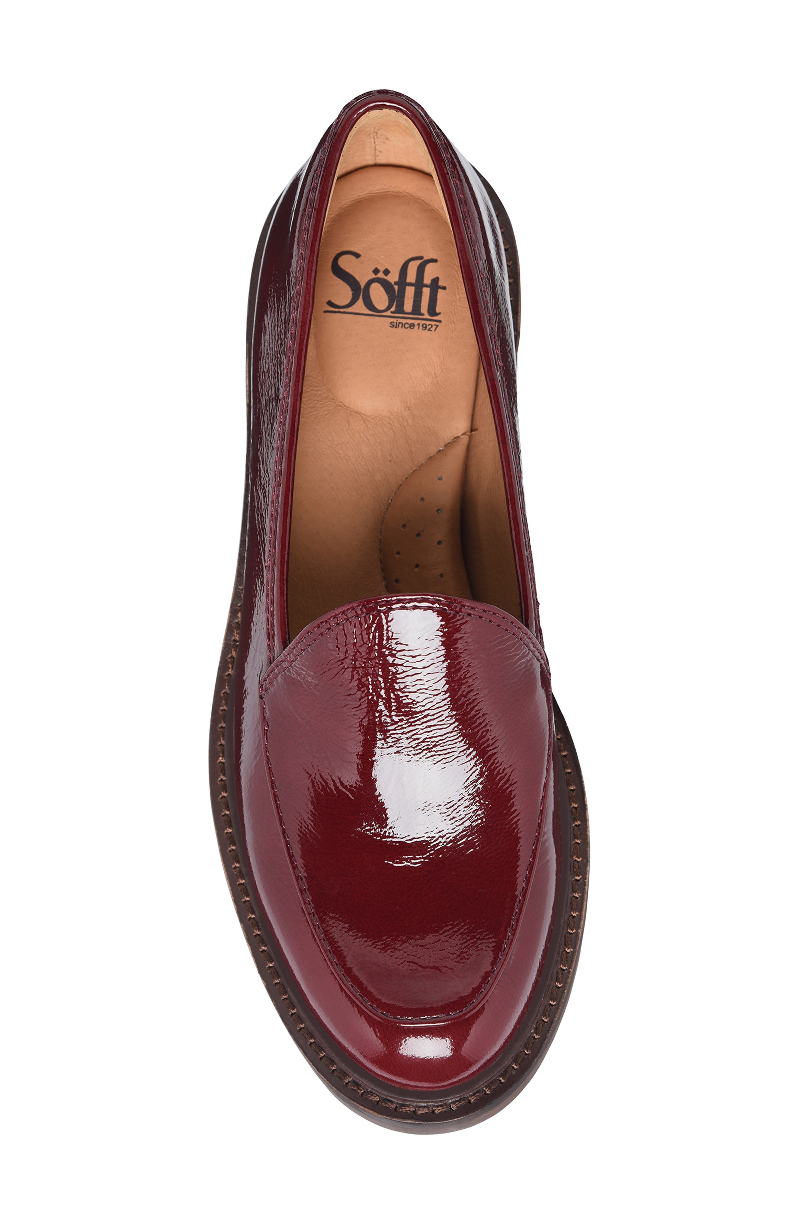 Napoli II Water Resistant Loafer, Alternate, color, DAMASCO RED PATENT