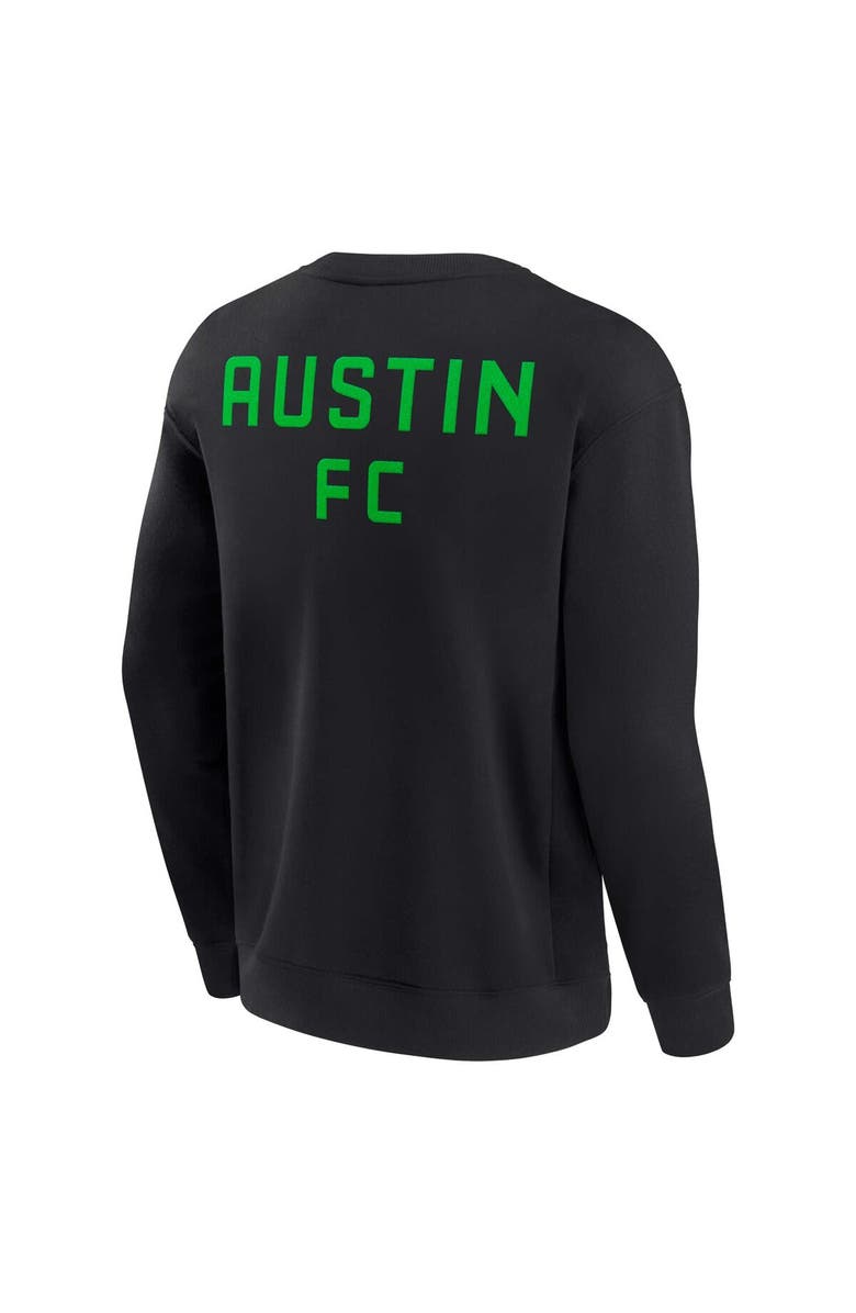 Fanatics Signature Unisex Fanatics Signature Black Austin FC Super Soft Pullover Crew Sweatshirt, Alternate, color, Black