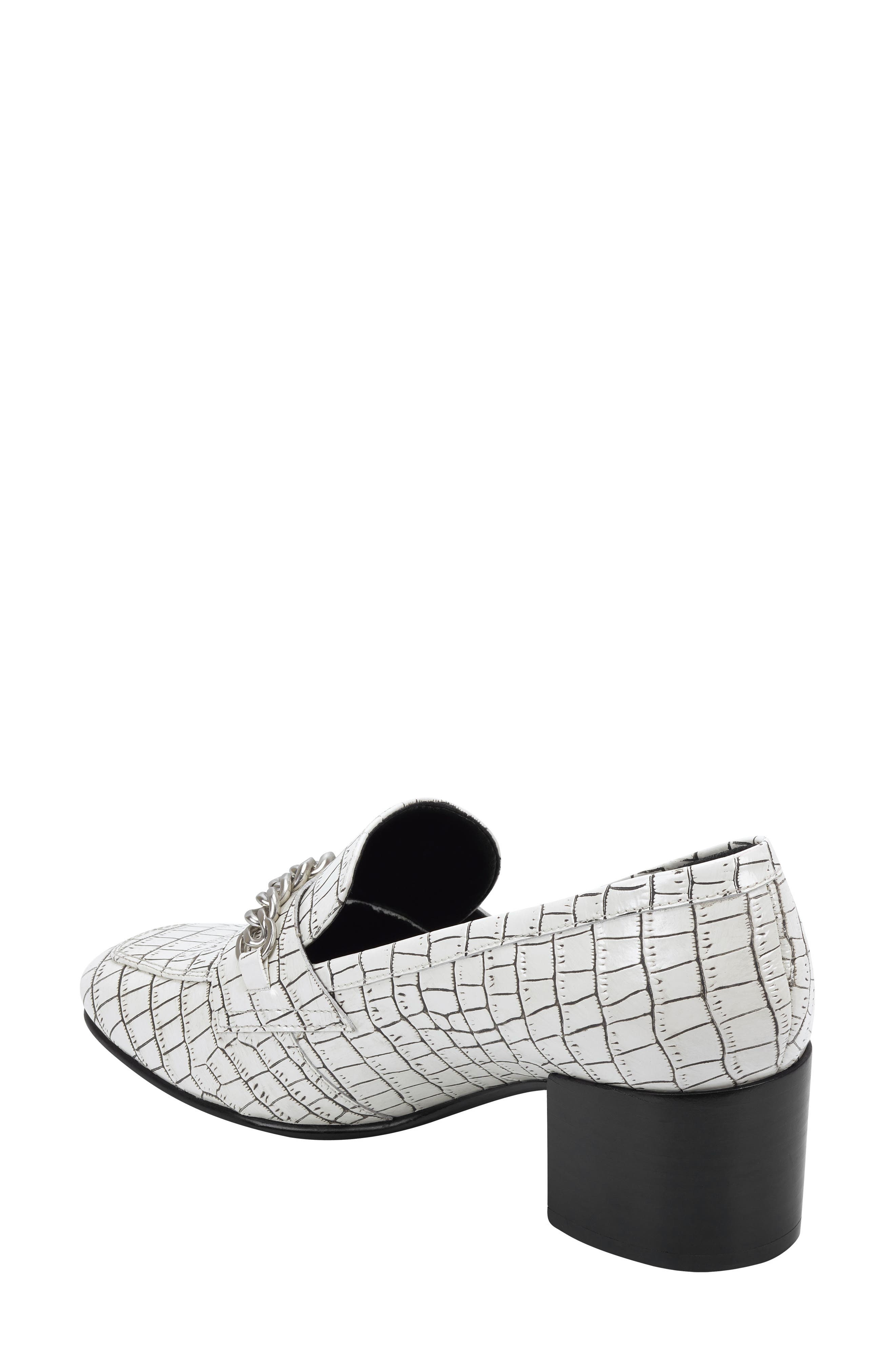 Hanne Loafer Pump, Alternate, color, WHITE LEATHER