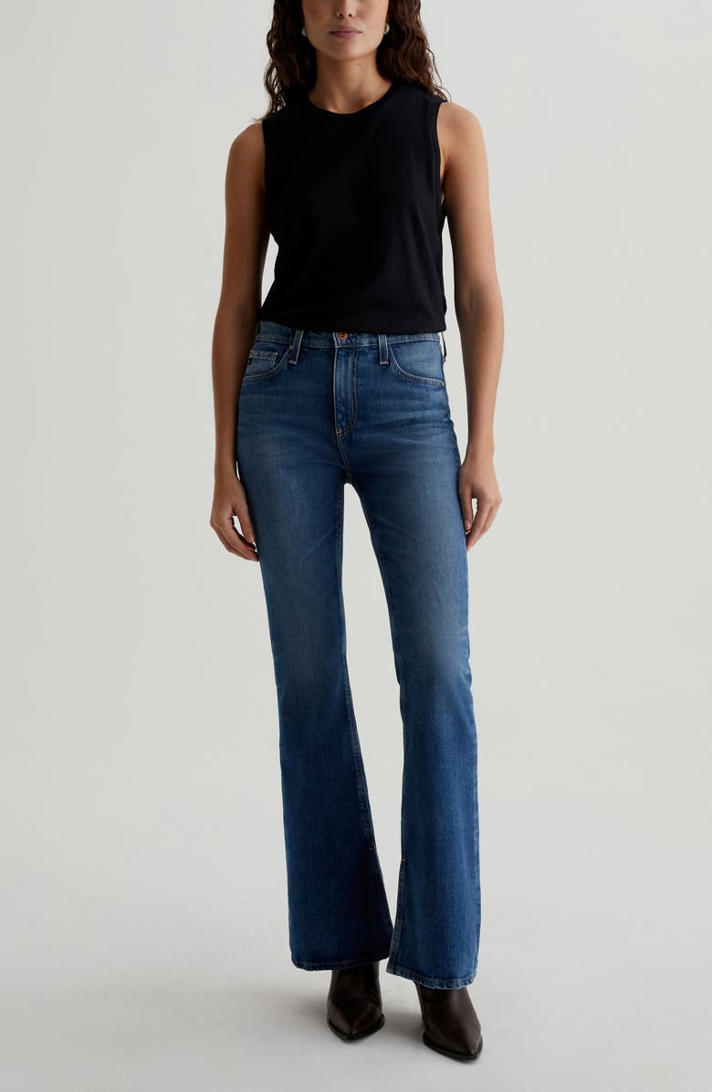 AG Farrah Split Hem Mid Rise Bootcut Jeans, Alternate, color, 