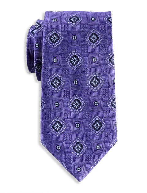 Big & Tall Winter Medallion Silk Tie