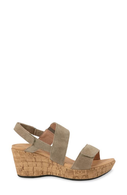 Naot Sunrise Platform Wedge Sandal In Almond Suede