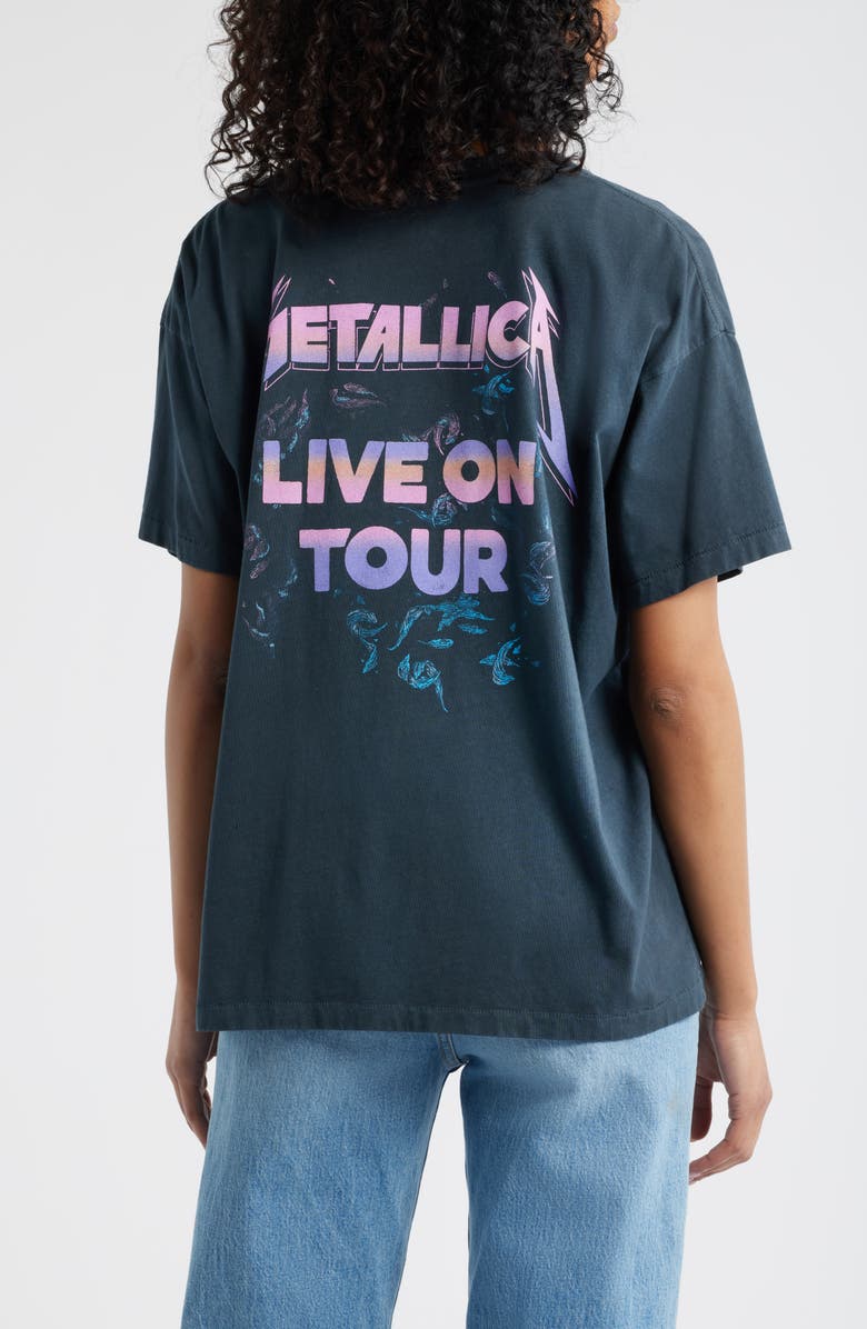 Daydreamer Metallica Live on Tour Cotton Graphic T-Shirt, Alternate, color, Vintage Black
