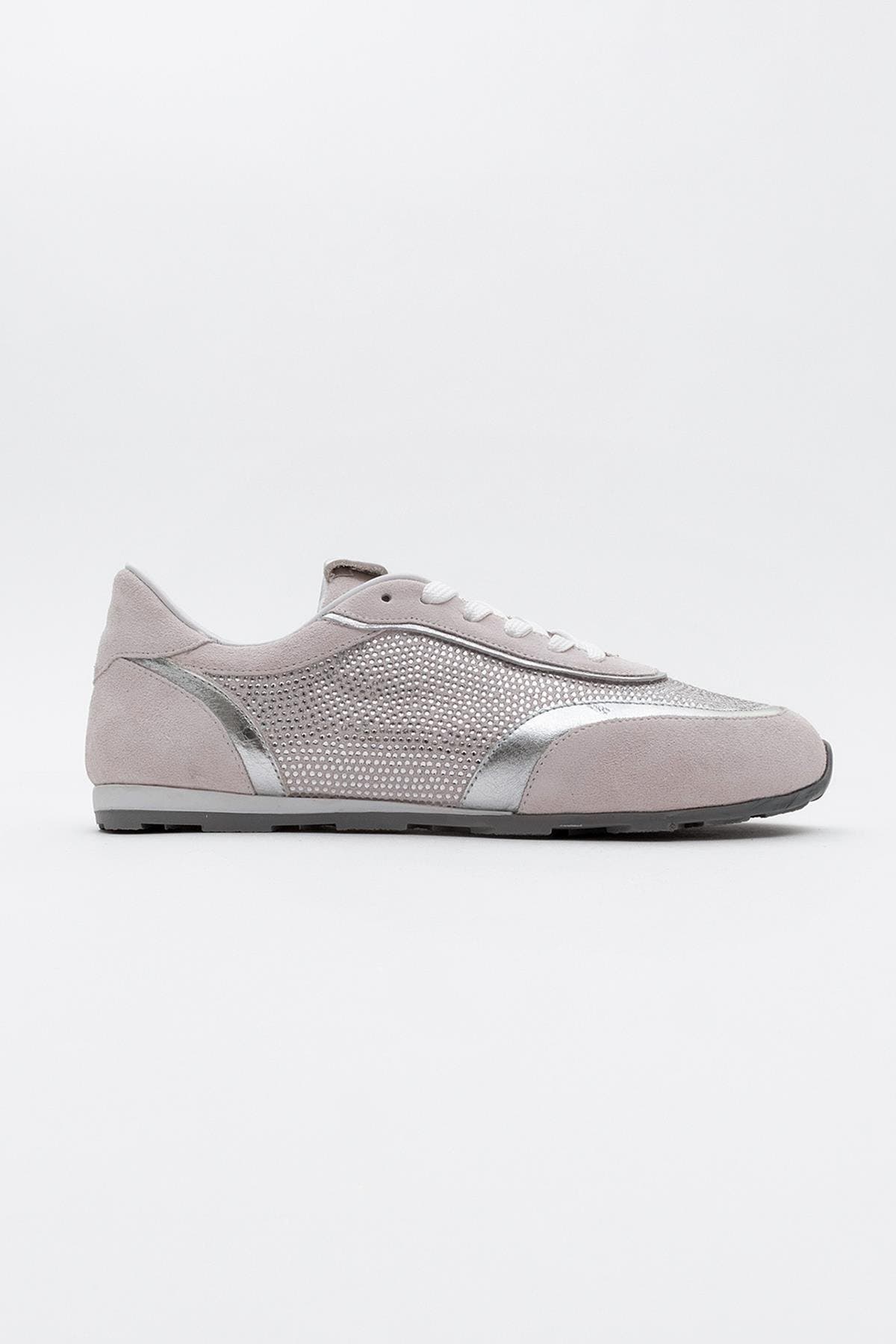 Bonia Rhinestone Suede Leather Sneakers, Alternate, color, Pink Suede Leather