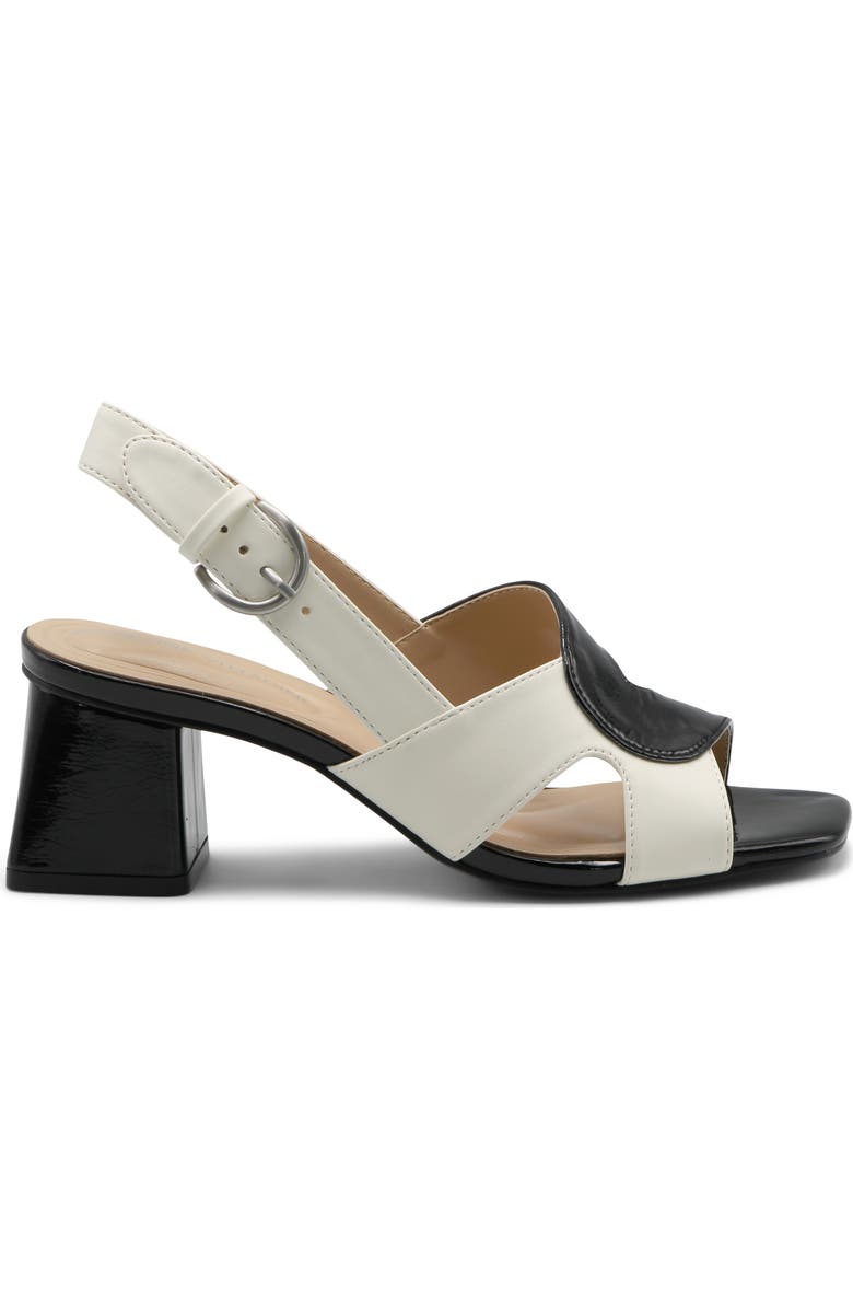 Adrienne Vittadini Trove Sandal, Alternate, color, Black/ White