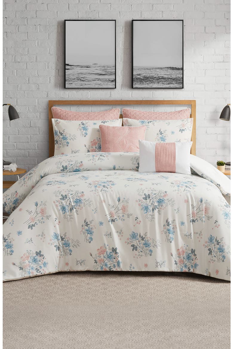 Clarie Floral Rose Comforter Set, Alternate, color, FLORAL