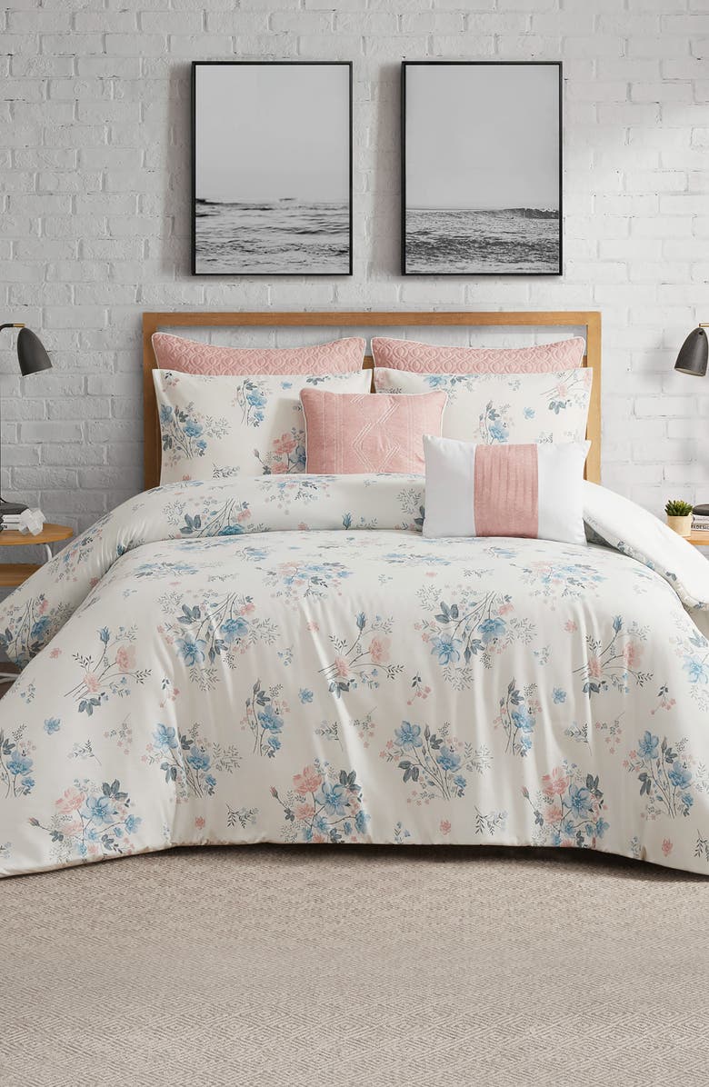 Lucky Brand Clarie Floral Rose Comforter Set, Alternate, color, Floral