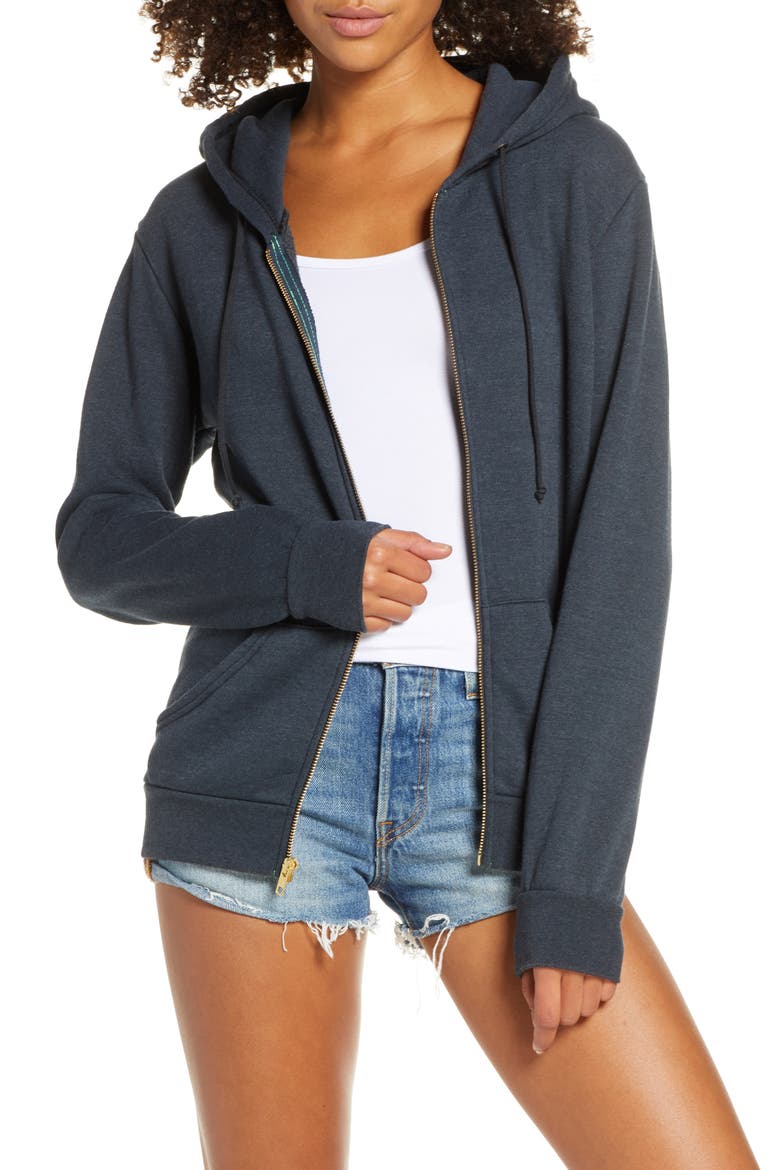 Bolt Zip Hoodie, Main, color, CHARCOAL