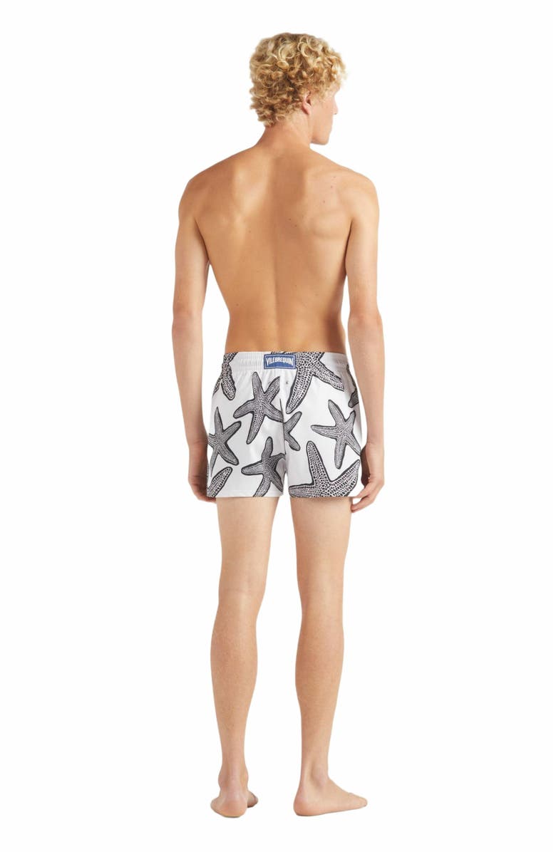 Vilebrequin Men's Starlette Short Swim Shorts, Alternate, color, Blanc