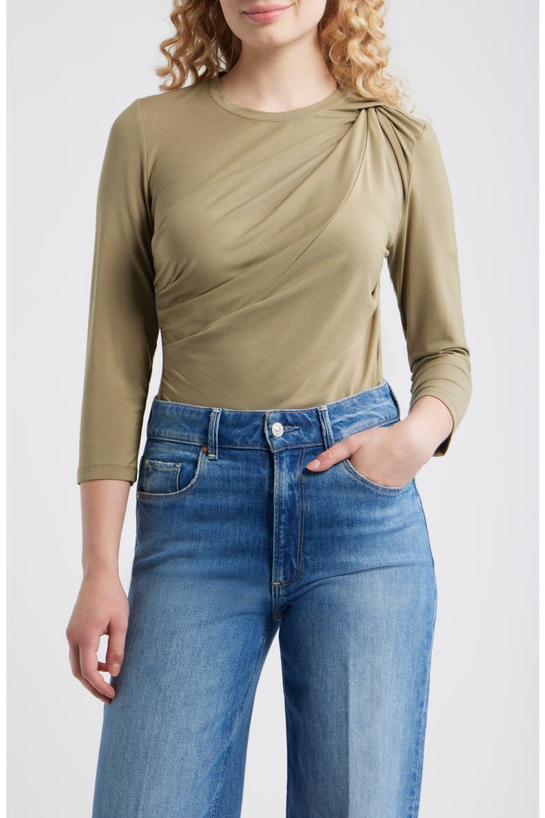 Shoulder Twist Top, Main, color, LIGHT OLIVE