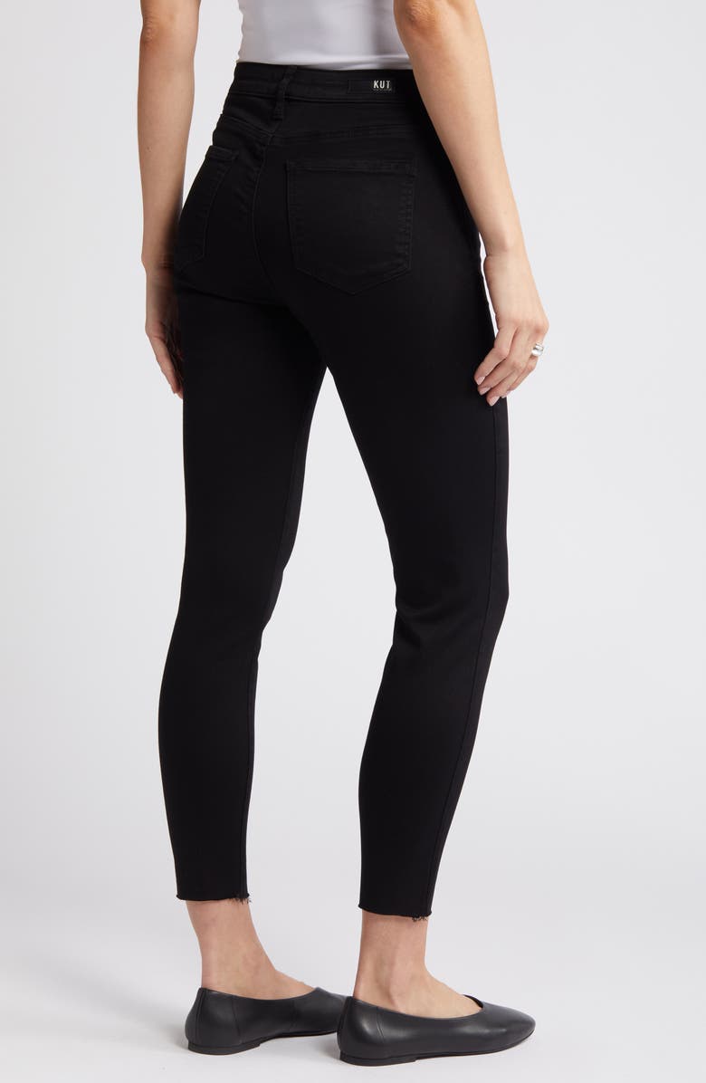 KUT from the Kloth Donna High Waist Ankle Skinny Jeans, Alternate, color, Black