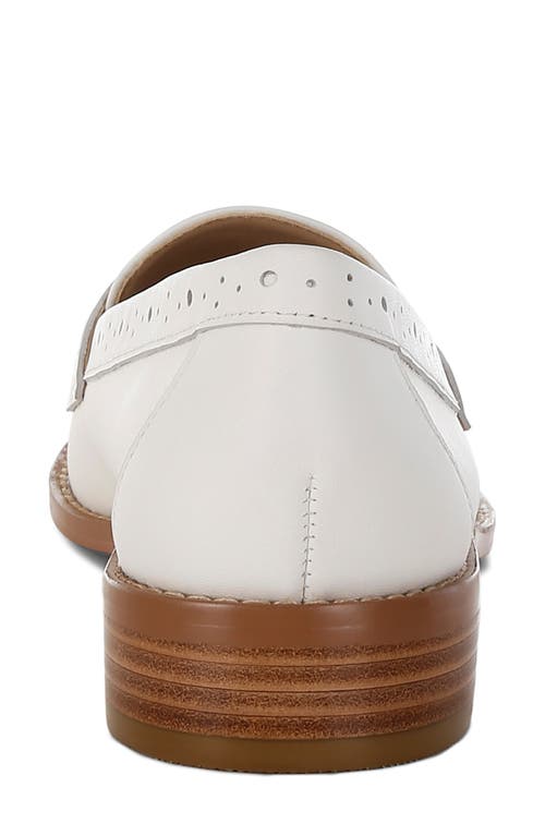 Rag & Co Women's Clotilda Perforated Low Heel Loafers In Off White In Off White