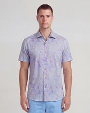 Lords of Harlech Marakesh Paisley Mens Short Sleeve Shirt