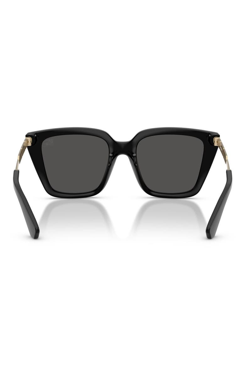 52mm Square Sunglasses, Alternate, color, BLACK / DARK GREY
