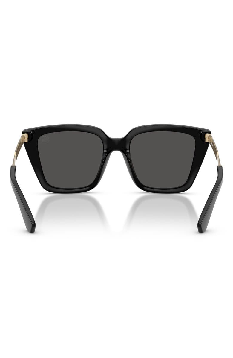 Burberry 52mm Square Sunglasses, Alternate, color, Black / Dark Grey