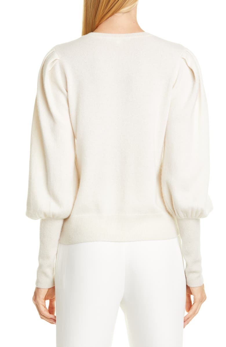 Simkhai Jonathan Simkhai Puff Sleeve Cashmere Sweater, Alternate, color, 
