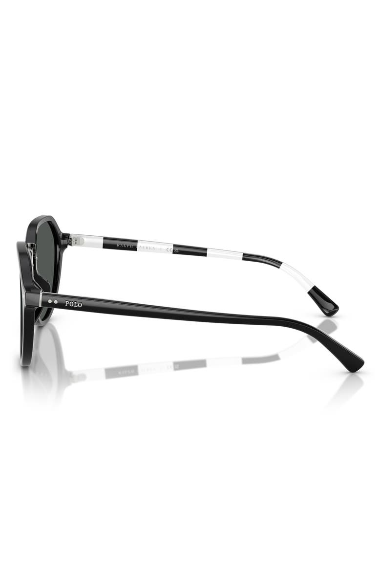 Polo Ralph Lauren 53mm Phantos Sunglasses, Alternate, color, Shiny Black