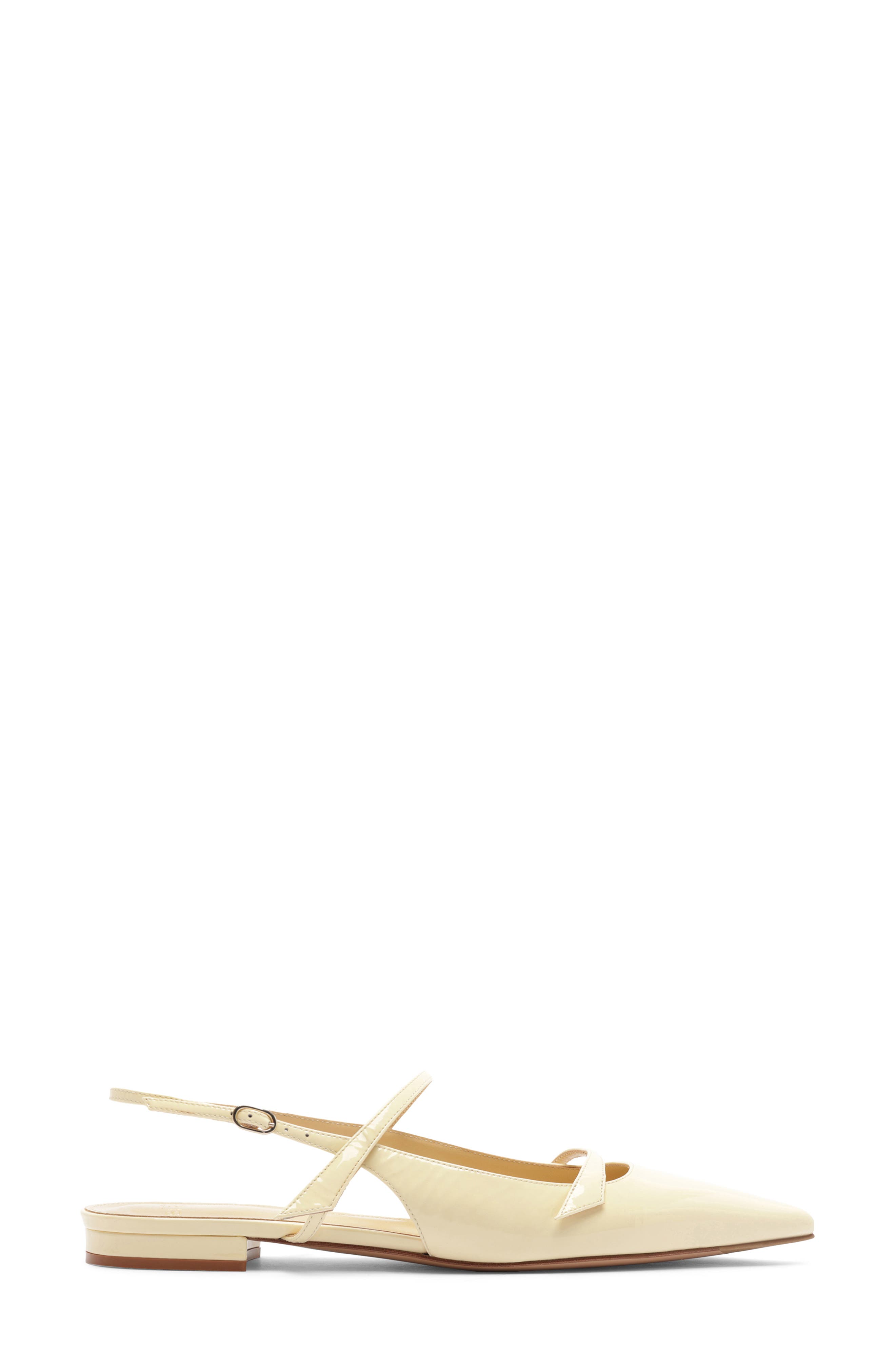 Alexandre Birman Tita Pointed Toe Slingback Flat, Alternate, color, Creamy