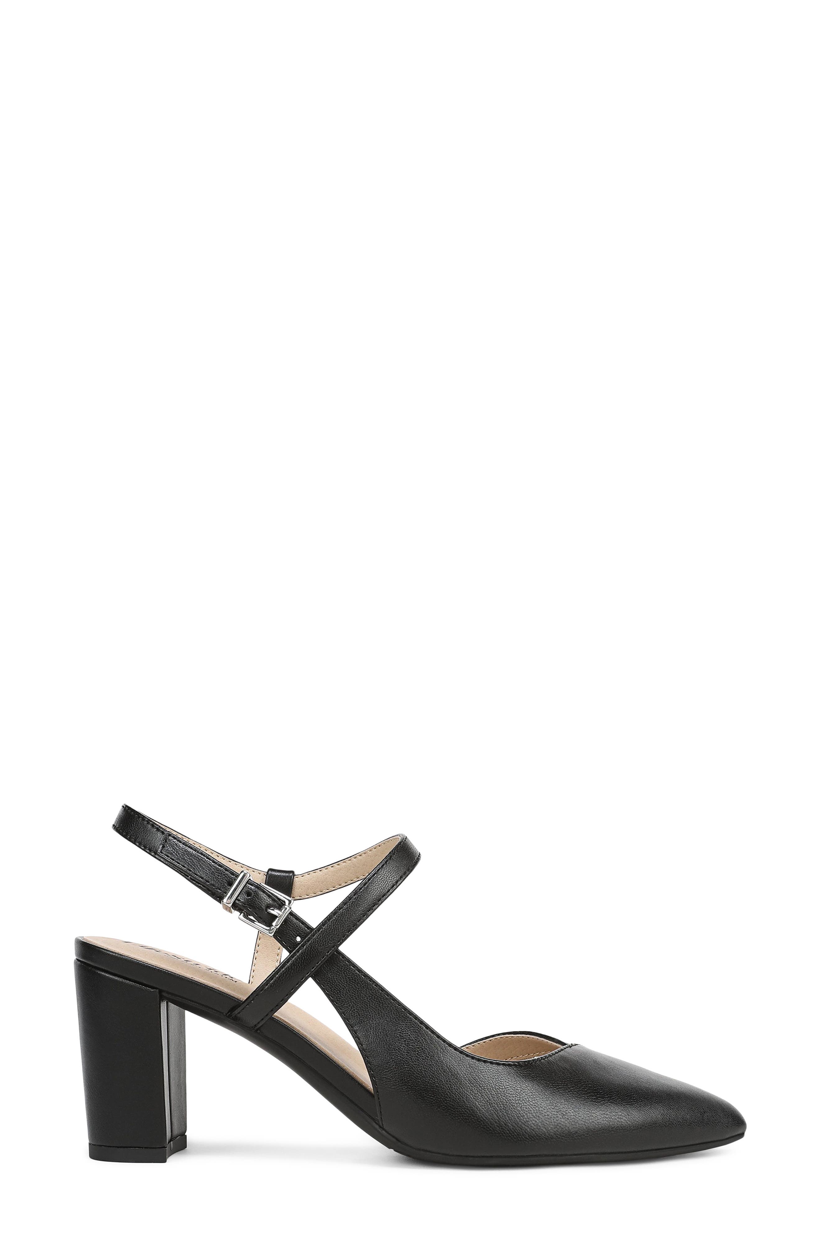 LifeStride Raelynn Slingback Half d'Orsay Pointed Toe Pump, Alternate, color, Black
