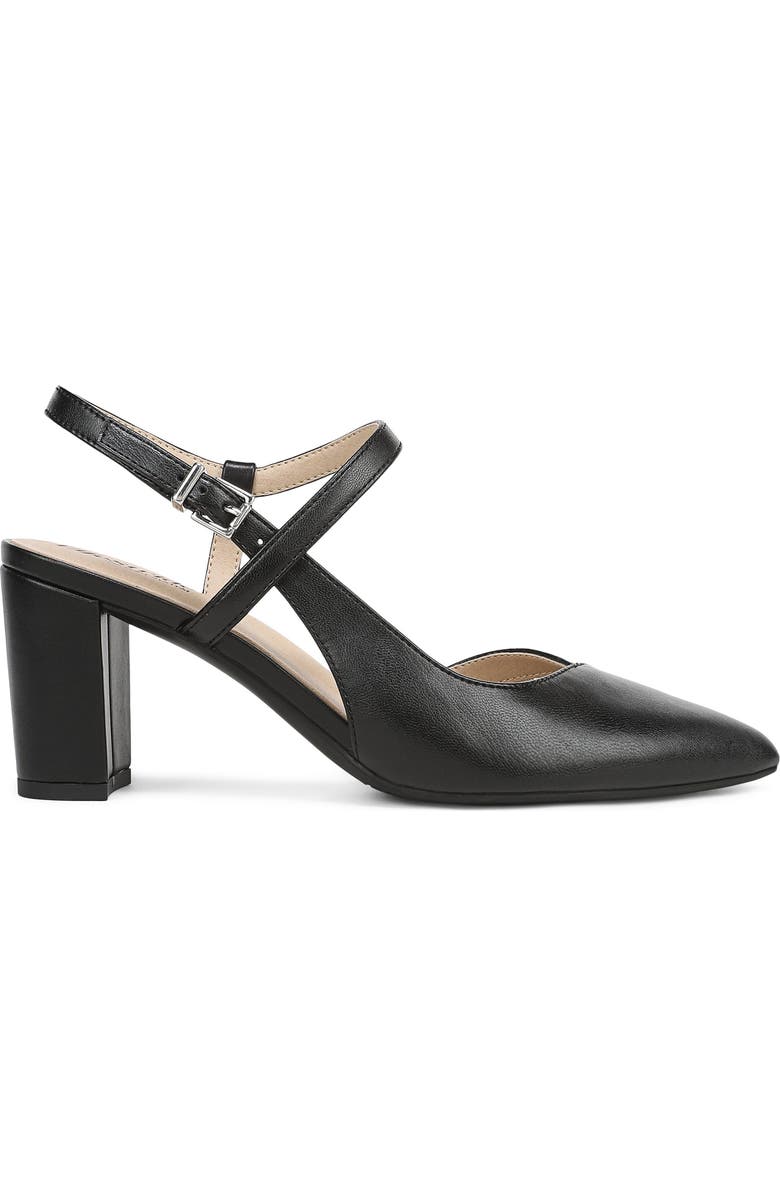 LifeStride Raelynn Slingback Half d'Orsay Pointed Toe Pump, Alternate, color, Black