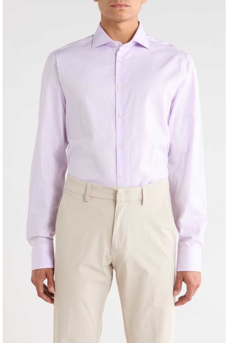 Cotton Dress Shirt, Main, color, PURPLE