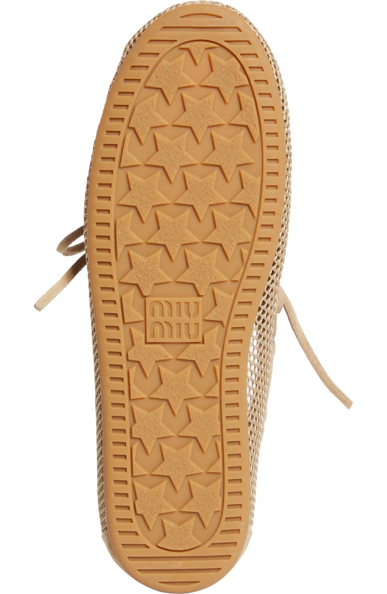 Miu Miu Mesh Boat Shoe, Alternate, color, Deserto