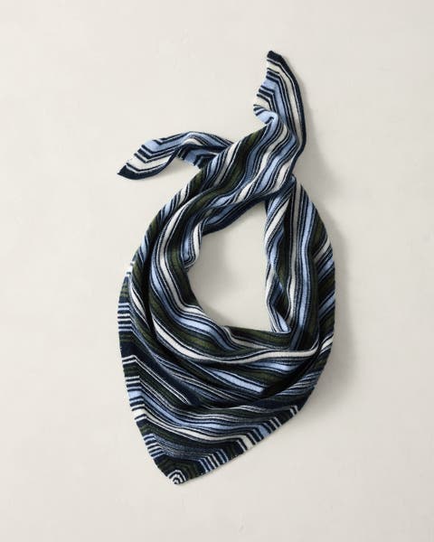 Cashmere Striped Triangle Scarf