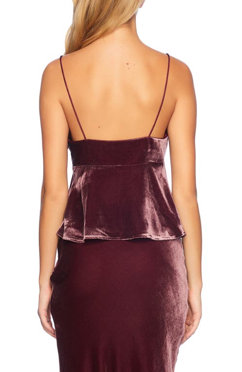 Susana Monaco Velvet Camisole In Burgundy