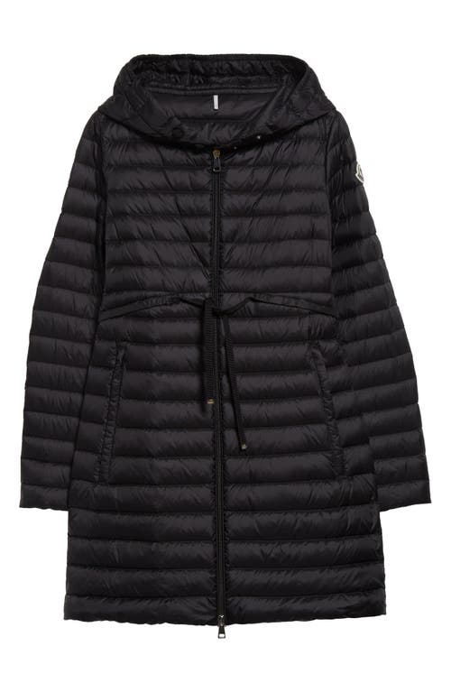Moncler Barbel Hooded Quilted Down Puffer Parka In Black/black