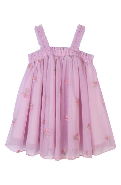 Zunie Embroidered Float Dress With Bloomers In Orchid Multi