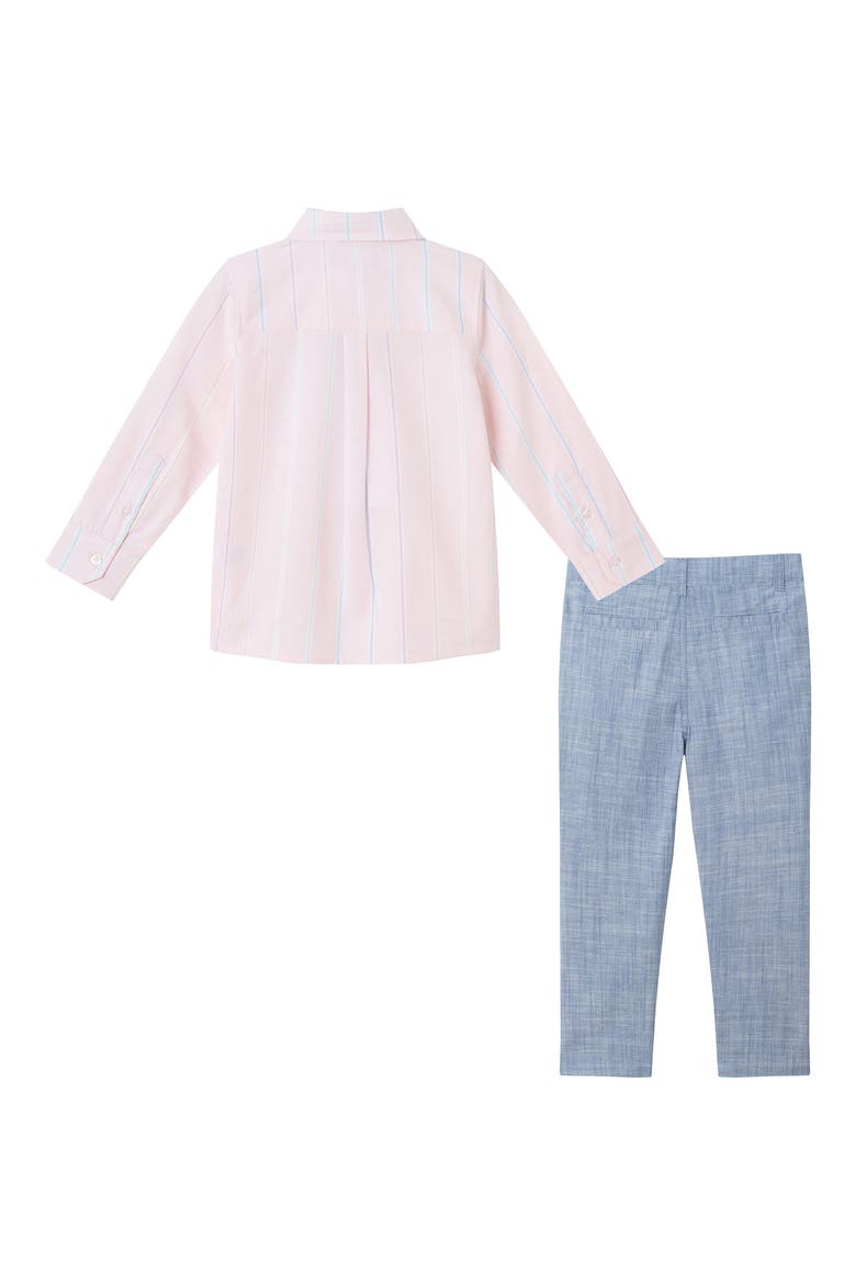 Kids' Button-Up Shirt, Pants & Bow Tie Set, Alternate, color, PINK