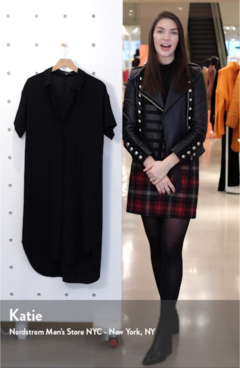 Classic Collar Silk Shirtdress, sales video thumbnail