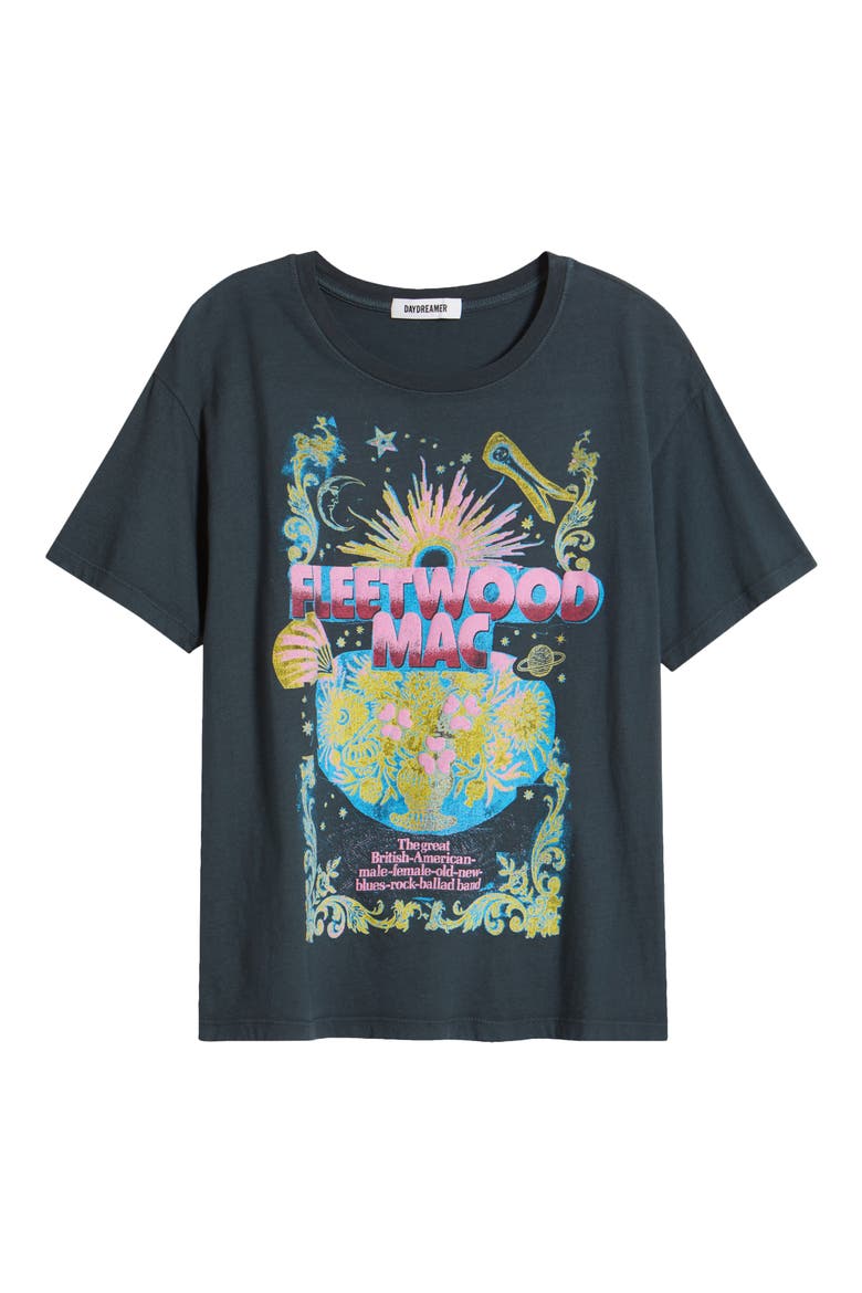 Fleetwood Mac Celestial Bouquet Cotton Graphic T-Shirt, Alternate, color, VINTAGE BLACK