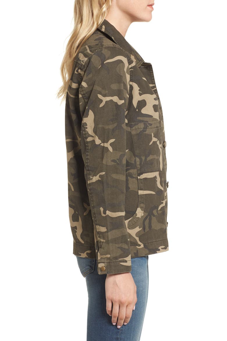 Camo Jacket (Nordstrom Exclusive), Alternate, color, GRAPHITE OLIVE