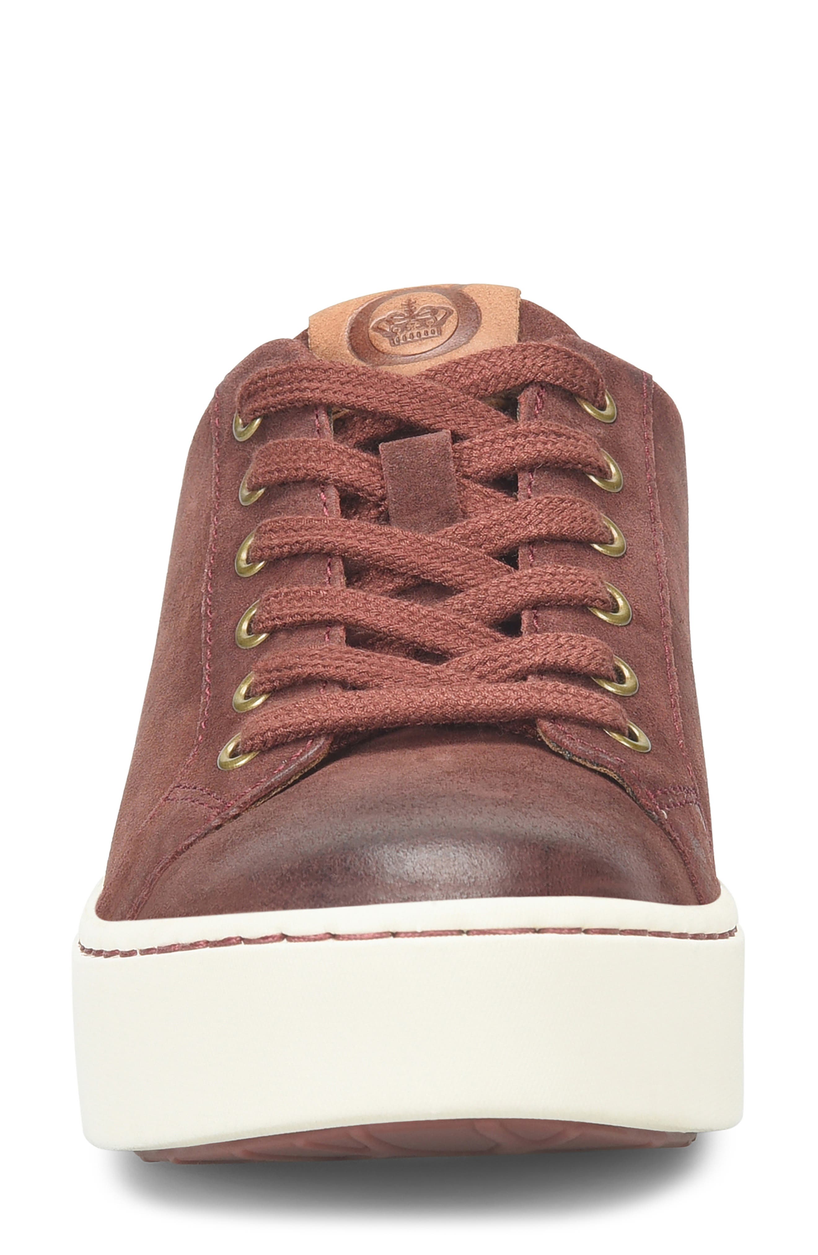 Børn Mira Platform Sneaker, Alternate, color, Dark Red Distressed Leather