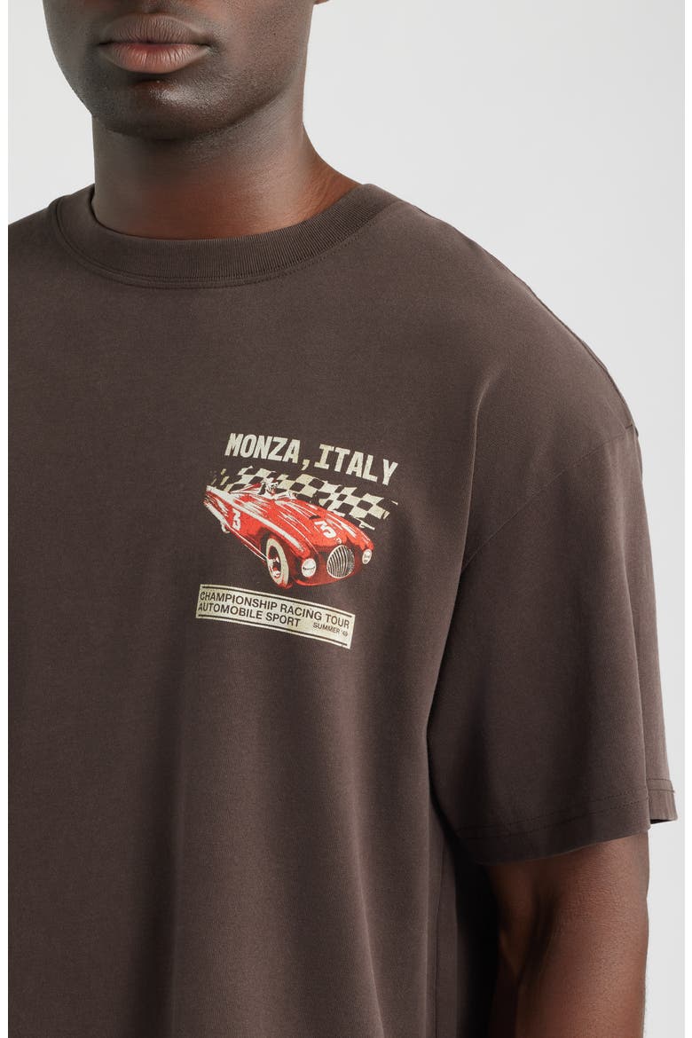 Monza Circuit Graphic T-Shirt, Alternate, color, BROWN WASH