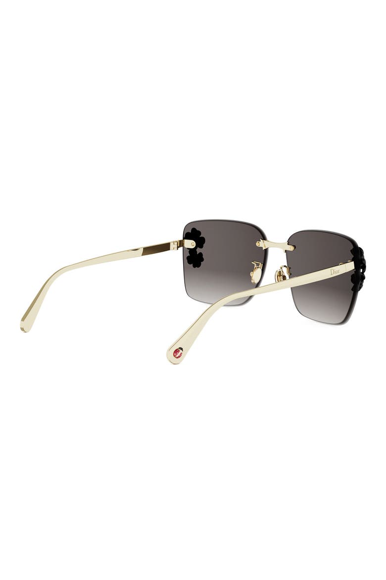 DiorClover S2U Oversize Gradient Rimless Square Sunglasses, Alternate, color, SHINY GOLD DH / GRADIENT SMOKE