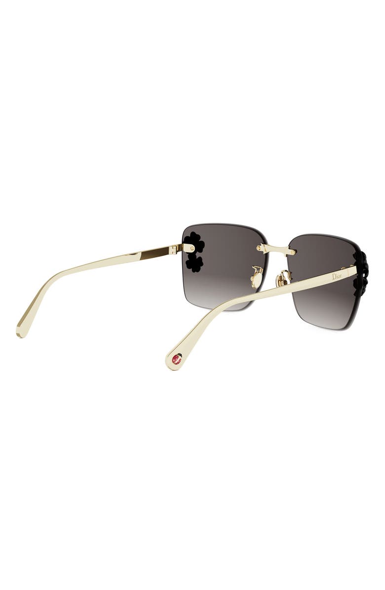 DIOR Clover S2U Oversize Gradient Rimless Square Sunglasses, Alternate, color, Shiny Gold Dh / Gradient Smoke