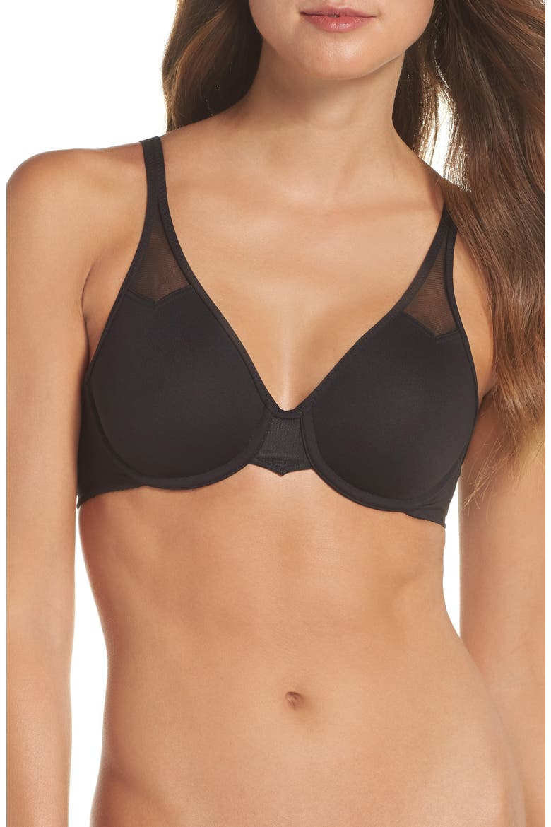 Seamless Underwire Bra, Main, color, BLACK