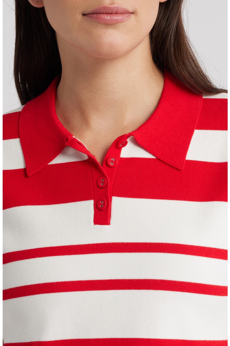 Maxime Stripe Polo, Alternate, color, 12-SUMMER WHITE-CRIMSON