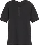 Lemaire Cotton & Linen Blend Rib Henley