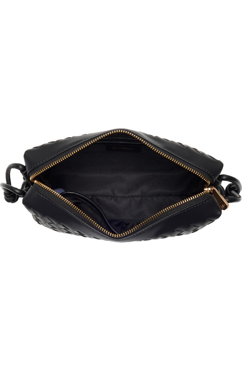 Sam Edelman Margo Small Woven Crossbody Bag, Alternate, color, Black