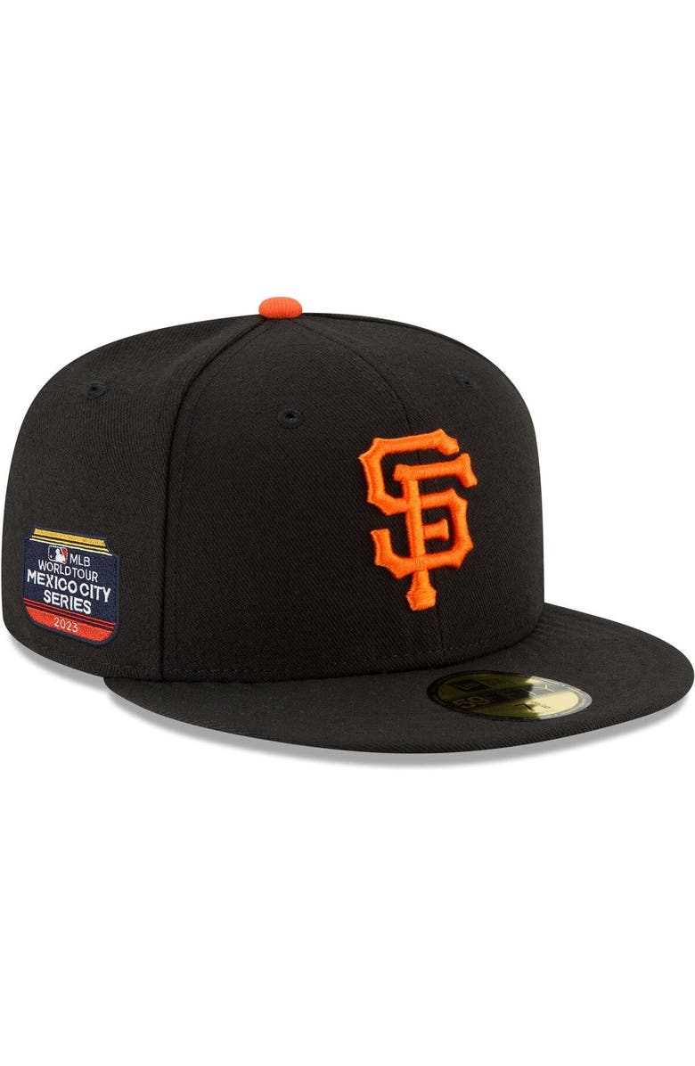 New Era Men's New Era Black San Francisco Giants On-Field 2023 World Tour Mexico City Series 59FIFTY Fitted Hat, Main, color, 